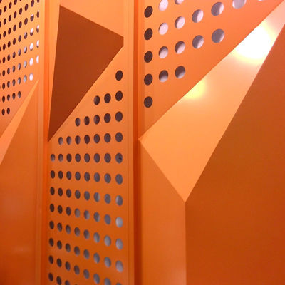 อลูมิเนียมผ้าม่านผนังเคลือบ 3D พานิลโลหะ perforated